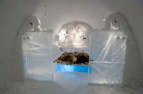 هتل زیبای یخی در قطب (عکس)