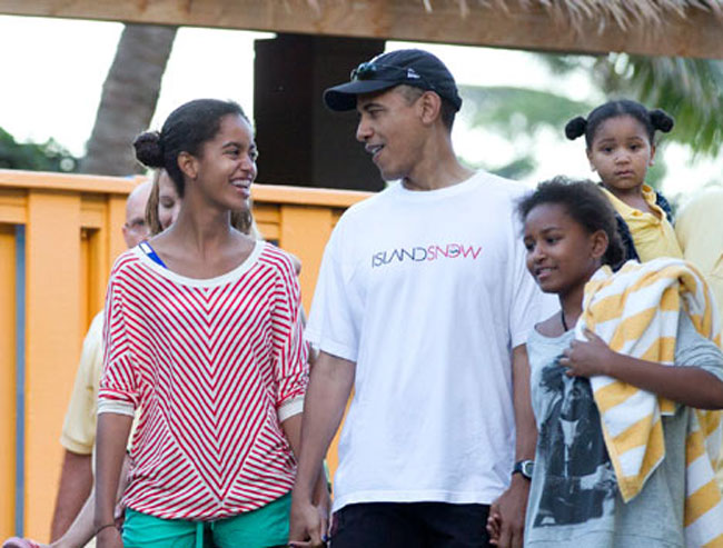 اوباما و دخترانش