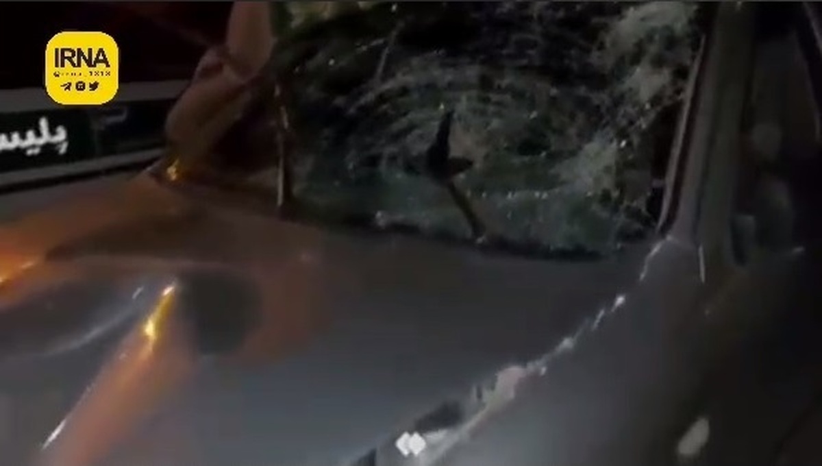 خودرویی که مامور ناجا در ایذه را زیر گرفت و منجر به شهادت وی شد (فیلم)