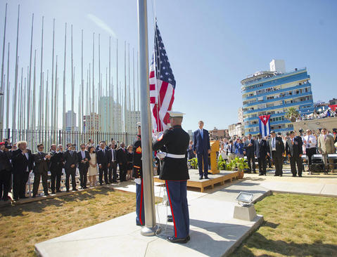 مراسم رسمی بازگشایی سفارت آمریکا پس از نیم قرن در شهر هاوانا پایتخت کوبا