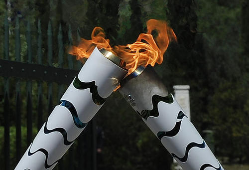 مراسم انتقال مشعل بازی های المپیک 2016 ریو از یونان به برزیل