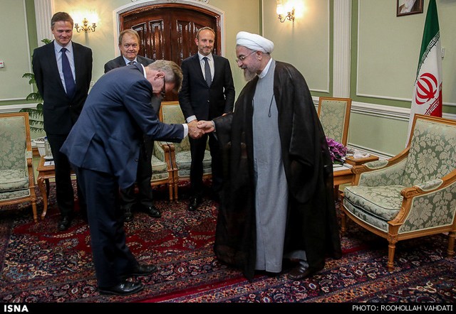 دیدار وزیر امور خارجه دانمارک با روحانی (عکس)