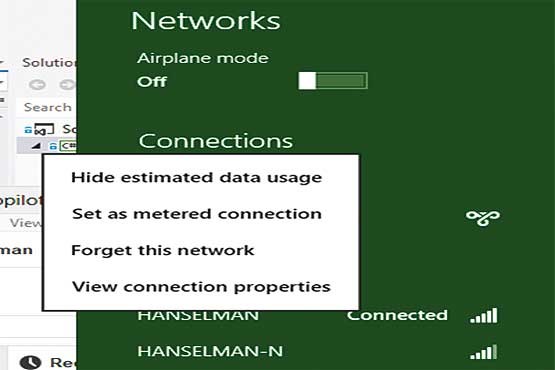 حذف پروفایل شبکه وای ـ فای در ویندوز 8.1