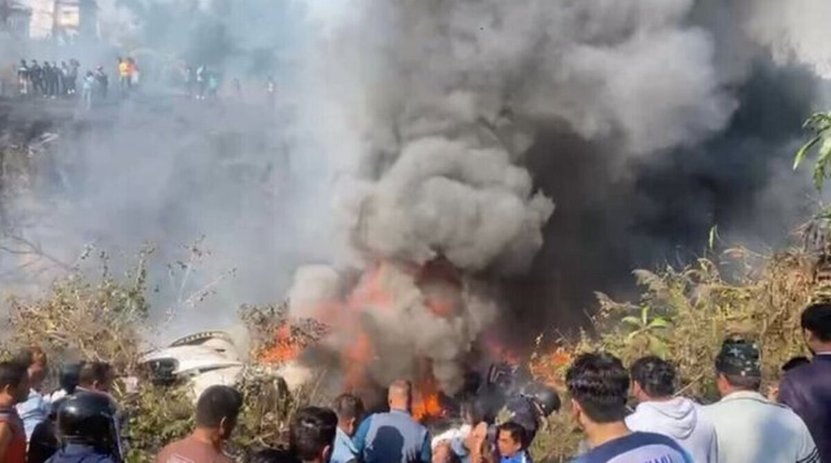 ببینید | فیلمی دیگر از سقوط هواپیمای مسافربری در نپال