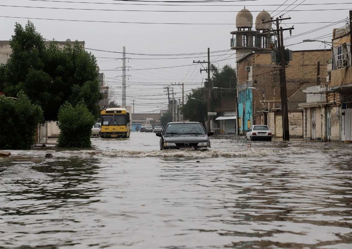 آبگرفتگی در 12 شهرستان خوزستان در پی بارندگی