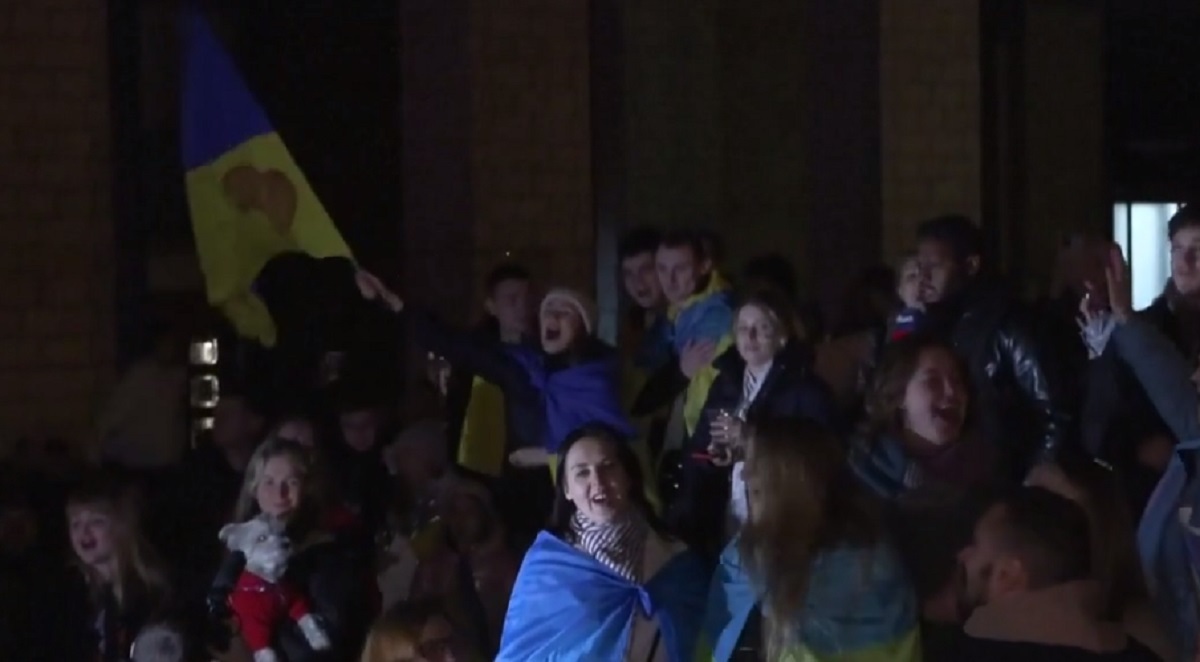 ببینید | جشن آزادی خرسون در کی‌یف اوکراین