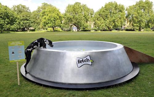 تعبیه کاسه آب بزرگ برای سگ ها در پارک های لندن